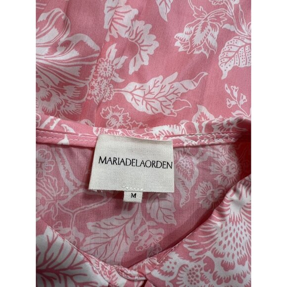 Maria de la Orden Blouse Peter Pan Collar Blouse in Pink White Floral - Picture 3 of 3